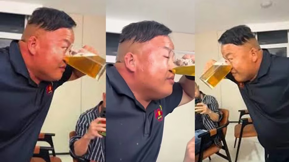 Viral Video: ముక్కుతో బకెట్ బీరు తాగాడు..వీడు మనిషా లేదా మర మనిషా..ఎంత కరువులో ఉన్నాడో! Viral Video: ముక్కుతో బకెట్ బీరు తాగాడు..వీడు మనిషా లేదా మర మనిషా..ఎంత కరువులో ఉన్నాడో!