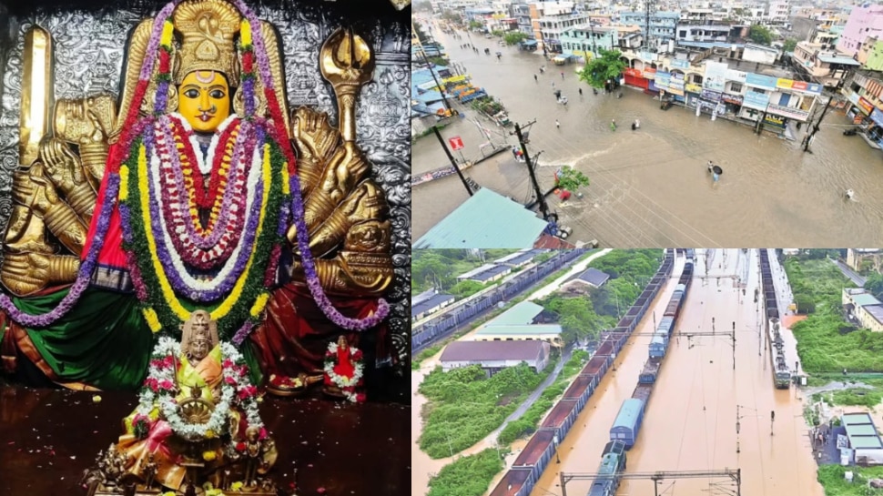 Heavy rain lashes Warangal due to cyclone montha effect video viral pa ...