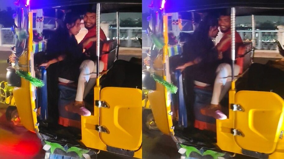 Viral Video: హైదరాబాద్‌లో ఆటో డ్రైవ్‌ చేస్తూ అమ్మాయితో సరసాలు‌.. వీడియో వైరల్‌