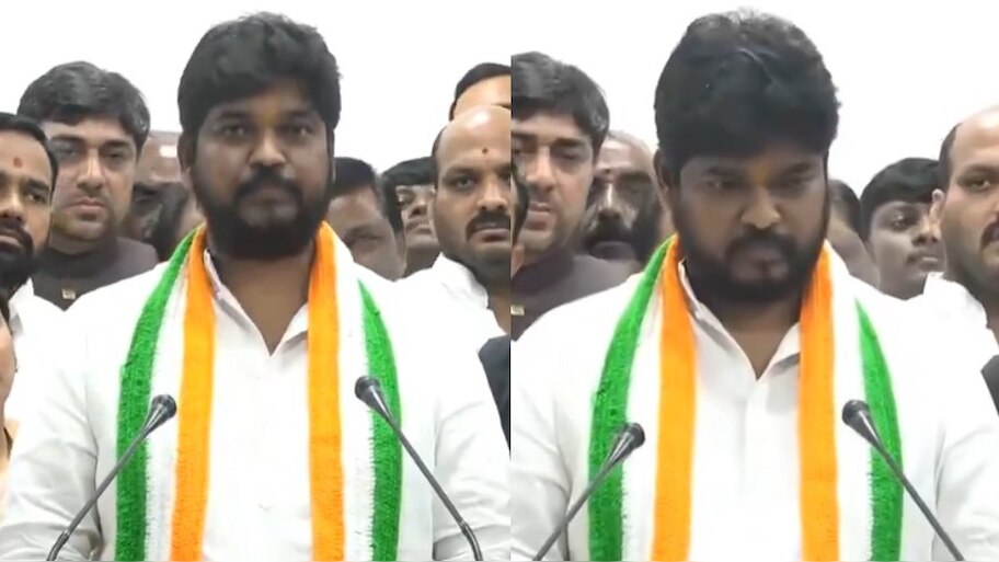 Naveen Yadav Video: జూబ్లిహిల్స్  ఎమ్మెల్యేగా  నవీన్ యాదవ్ ప్రమాణం.. హజరైన మంత్రులు..  వీడియో ..
