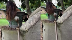 Snake Video: అమ్మాయి హెయిర్ స్టైల్‌కు నాగు పాము ఫిదా.. పడగ విప్పి ఏంచేస్తుందో తెలుసా
