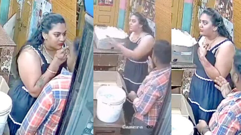 Drunk woman creates nuisance in wine shop bapatla Andhra Pradesh video ...