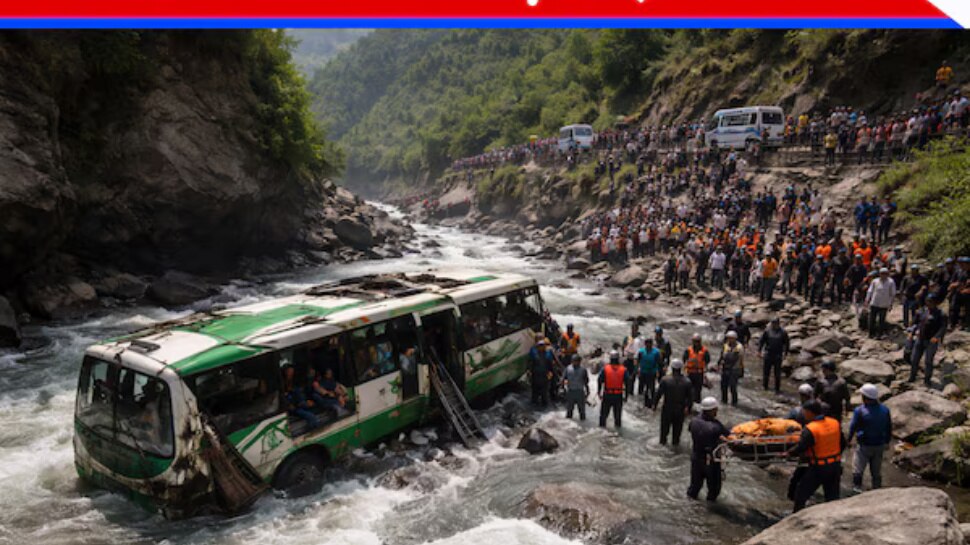 Tragic Road Accident at Nepal bus falls into river 18 people are dead ...