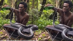 King Cobra Video: ఇది భయ్యా.. గొప్పమనసంటే.!. కింగ్ కోబ్రాకు బాటిల్‌తో నీళ్లను తాగి