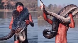 Python Video: నువ్వు తోపు భయ్యా.. భారీ కొండ చిలువకే సుస్సు పోయించిన యువకుడు.. వీడియో వైరల్..