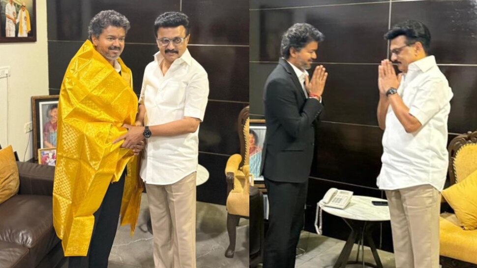 Tamilnadu cm Vijay thalapathy meets with mk stalin and pmk chief after ...