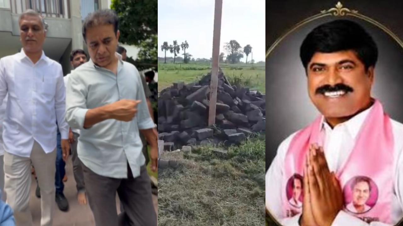 పెద్ది సుదర్శన్ రెడ్డి విగ్రహం గద్దె కూల్చివేత.. నర్సంపేటలో హైటెన్షన్