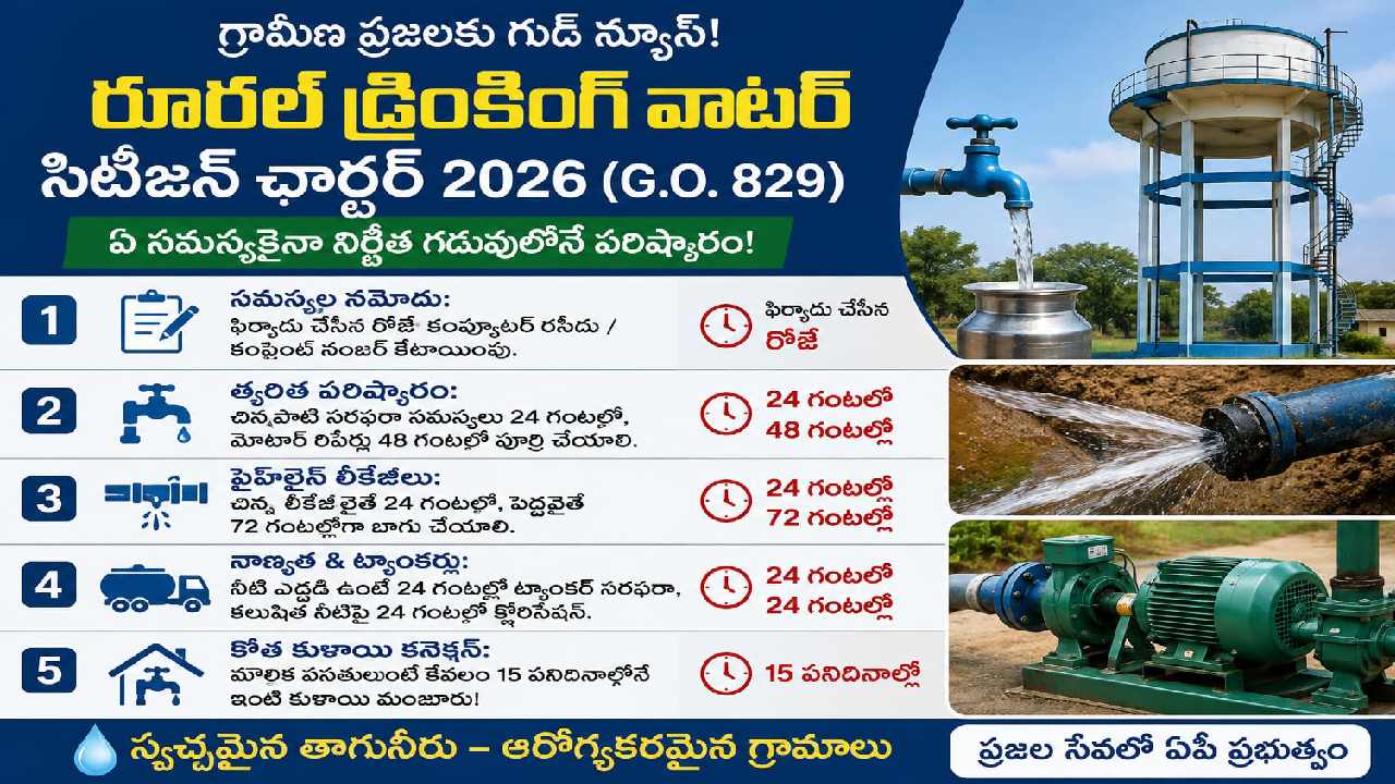 గ్రామాల్లో నీటి సమస్యలకు ఇక ఫాస్ట్ సొల్యూషన్.. ఏపీప్రభుత్వం కొత్త రూల్స్