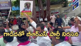 BRS Party: రేవంత్ రెడ్డికి వ్యతిరేకంగా గాడిదలతో గులాబీ పార్టీ నిరసన