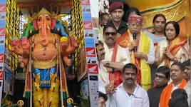 khairatabad Ganesh: ఖైరతాబాద్‌లో  కొలువు దీరిన బడాగణేష్.. తొలి పూజ చేసిన గవర్నర్ శివప్రతాప్ శుక్లా దంపతులు..!