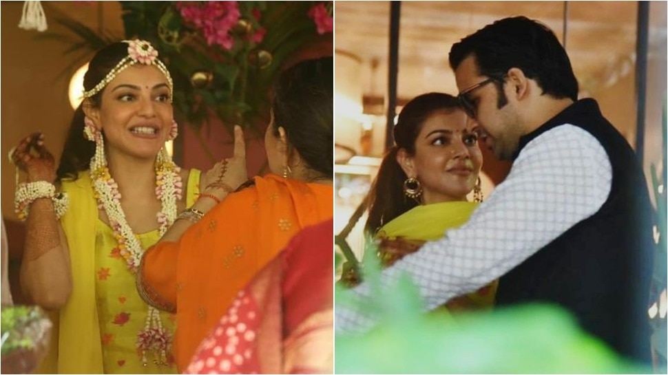 Kajal Aggarwal Haldi Ceremony Photos: కాజల్ అగర్వాల్ హల్ది వేడుక ఫొటోలు వైరల్