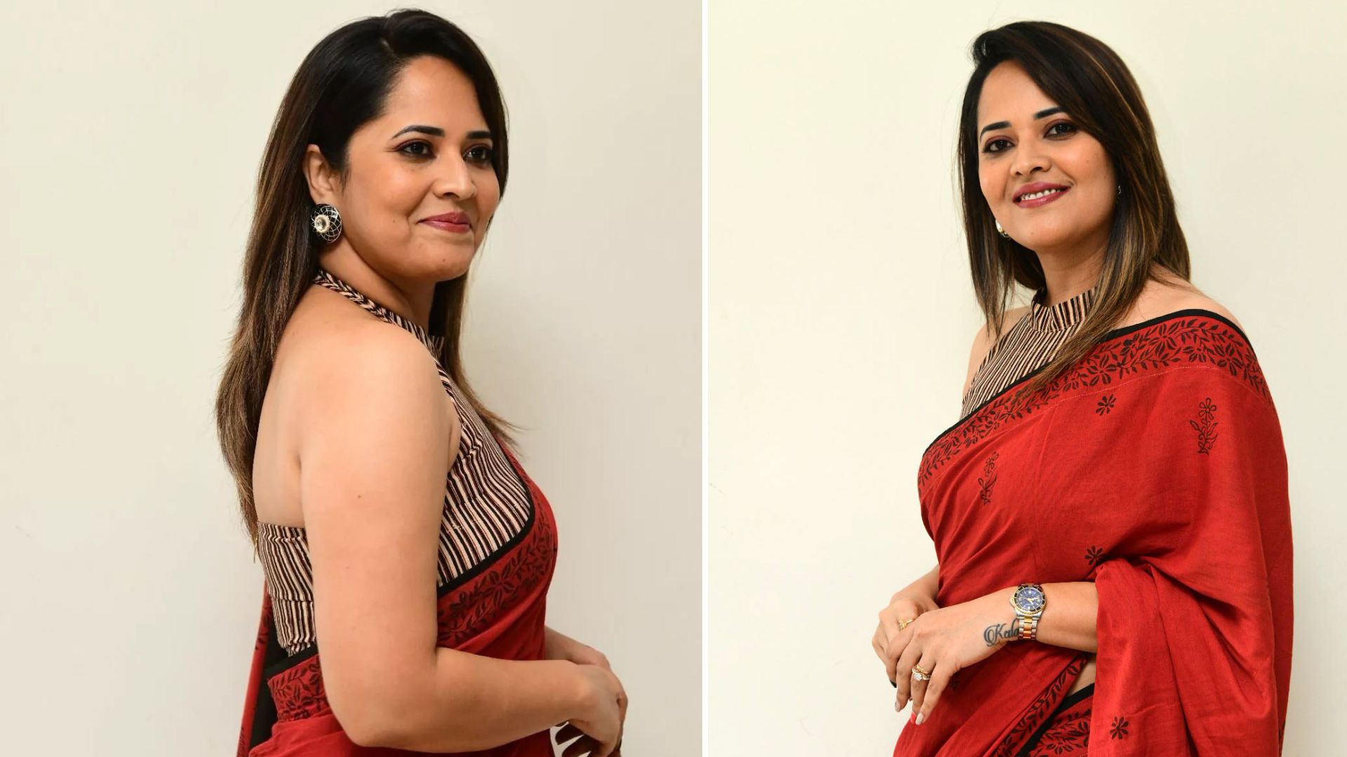 Anasuya Bharadwaj Hot Pics: స్లీవ్ లెస్ బ్లౌజ్, శారీలో మస్త్ ఉన్న అనసూయ భరద్వాజ్.. చూపుల్తోనే చంపేస్తోన్న హాట్ యాంకర్!