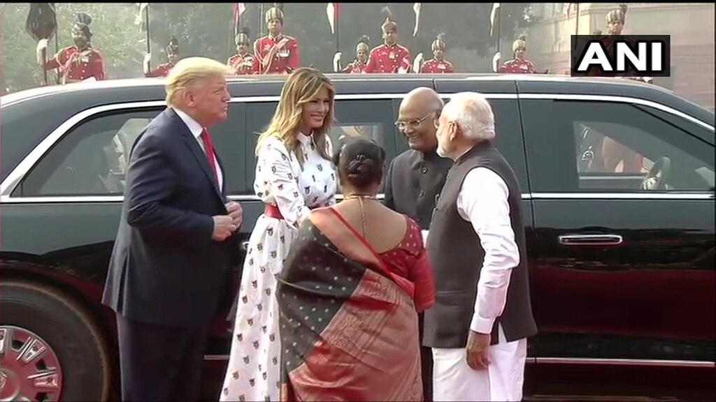 Donald Trump Couple at Rashtrapati Bhavan