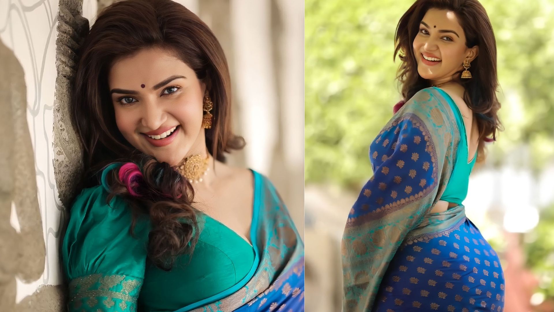 Veera Simha Reddy Movie Actress Honey Rose Hot Back Stills In Saree Shakes Internet Honey Rose