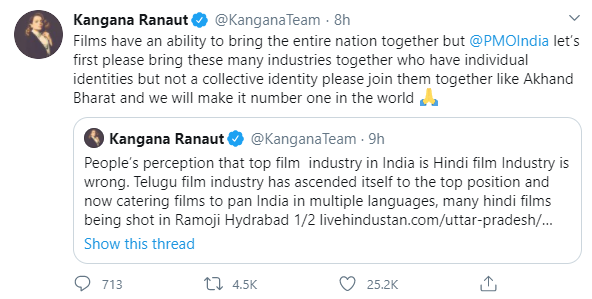 Kangana-Ranaut-tweet-on-Bollywood-tweet