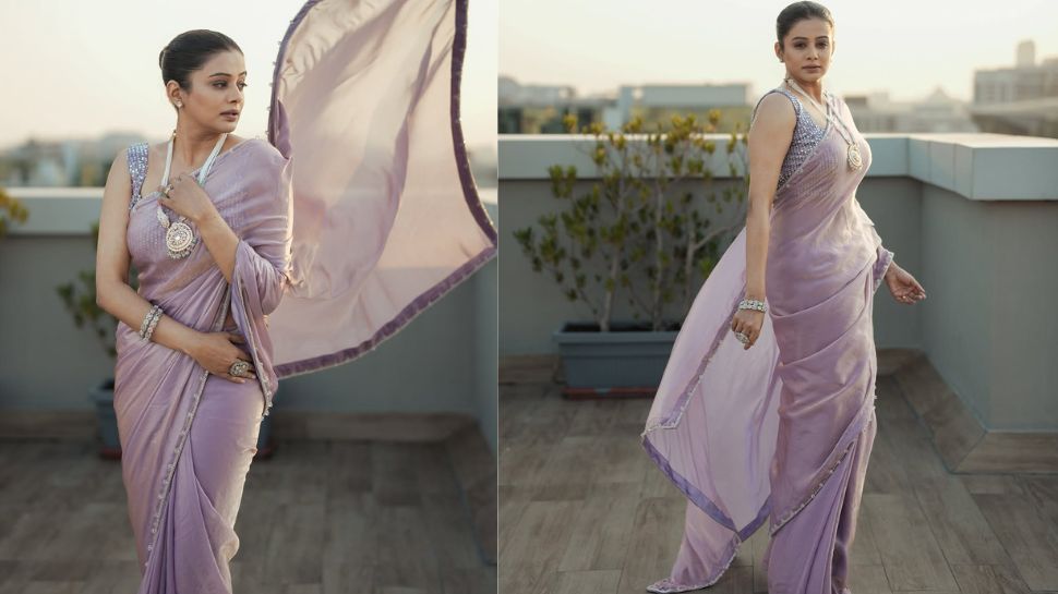 Priyamani Purple Colour Stunning Saree Photos Viral In Social Media ...