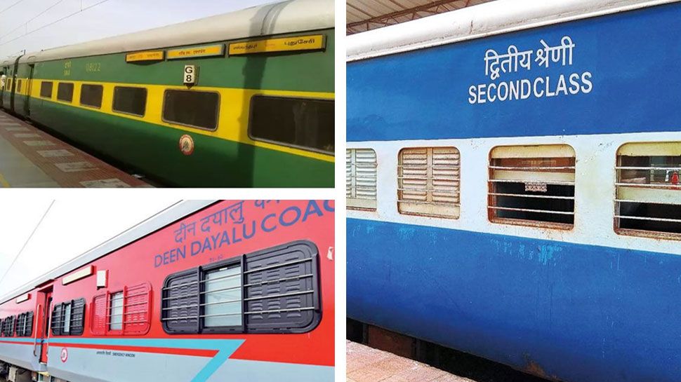 Local Train Color Why Indian Trains Have Different Colours Blue Red And White Meaning ...
