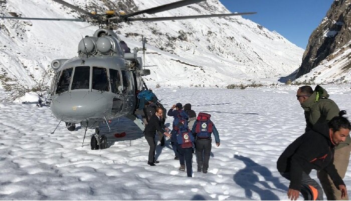 Snowfall in Lahaul and Spiti districts in Himachal Pradesh