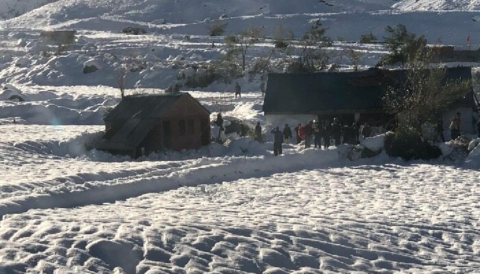 Snowfall in Lahaul and Spiti districts in Himachal Pradesh state