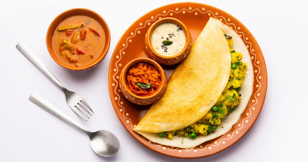 Crispy Rava Carrot Dosa 