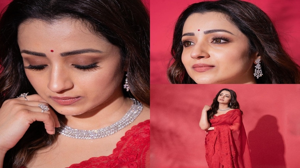 Trisha Fan Trisha mesmerises with her saree photos and fans go gaga over it vn ...