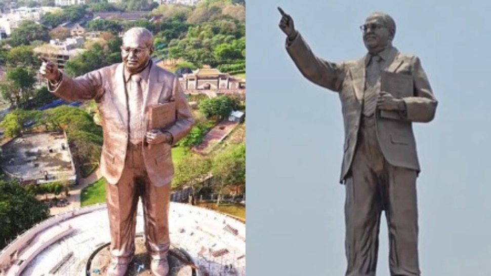 Worlds largest 125 feet DR BR Ambedkar statue insulted at secretariat ...