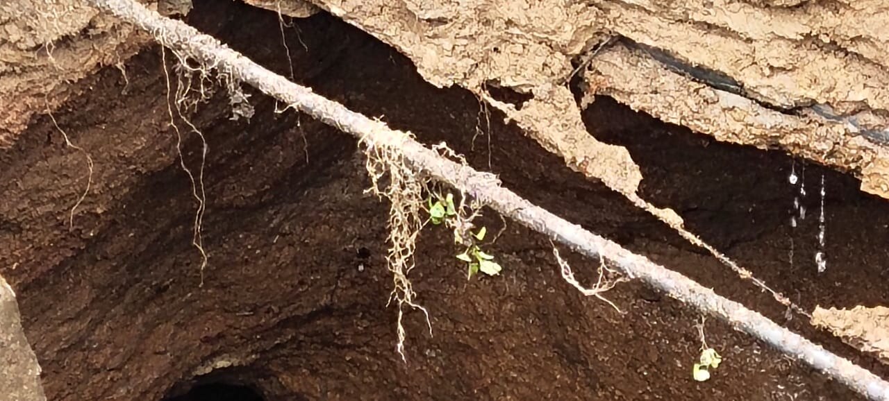 Hole under the track