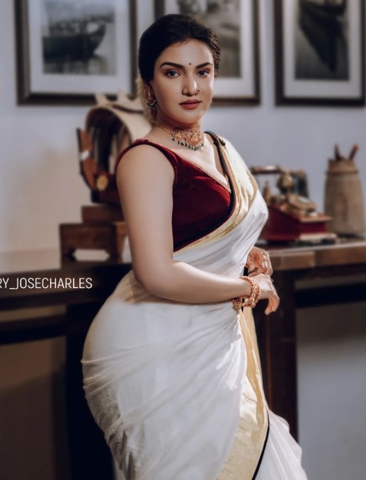 Veera Simha Reddy Wife Character Honey Rose Saree Pics వీర సింహా రెడ్డి భార్య భారీ అందాలు 8583