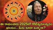 Baba Vanga Predictions: బాబా వంగ సంచలన ప్రిడిక్షన్‌.. ఈ రాశులవారు 2025లో కోటీశ్వరులవ్వడం ఖాయం.. మీరు కూడా ఉన్నారా? 