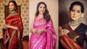 Diwali 2021 celebrities fashion in pics: చీరకట్టులో బాలీవుడ్ హీరోయిన్స్ దీపావళి సెలబ్రేషన్స్