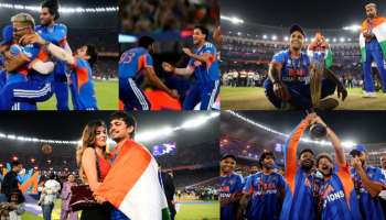 T20 World Cup Win: మైదానంలో ఆటగాళ్ల భావోద్వేగ క్షణాలు.. ఫ్యామిలీతో కలిసి టీమిండియా విజయోత్సవ వేడుకలు - ఫోటోలు!