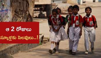 School Holidays: విద్యార్థులకు భారీ గుడ్‌న్యూస్‌.. ఆ 2 రోజులు స్కూళ్లకు సెలవులే..!
