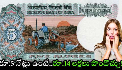 Old 5 Rs Notes: పాత రూ.5 నోట్లు ఉంటే.. మీరు ధనవంతులే.. ఇలా రూ.14 లక్షలు పొందొచ్చు..