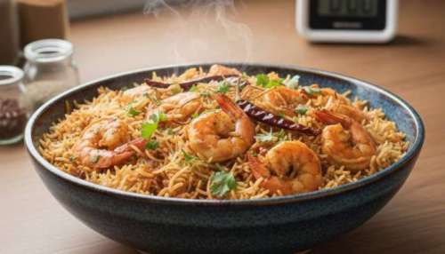 Prawns Biryani Recipe: ఘుమఘుమలాడే రొయ్యల బిర్యానీ..ఇంట్లోనే సులభంగా తయారు చేయడం ఎలా?!