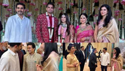 Nara Lokesh: సచిన్‌ కుమారుడి పెళ్లిలో నారా లోకేశ్ దంపతులు.. అంబానీతో మాటామంతీ