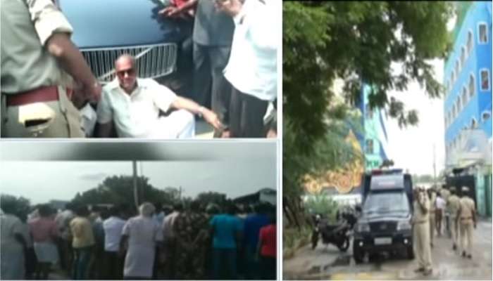 అనంతలోఉద్రిక్తత; రోడ్డుపై బైఠాయించిన జేసీ అనంతలోఉద్రిక్తత; రోడ్డుపై బైఠాయించిన జేసీ