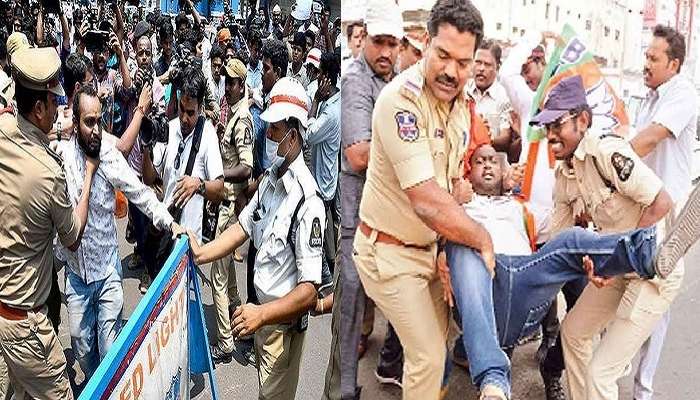 ఇంటర్ బోర్డు అవకతవకలు: తెలంగాణాలో తీవ్ర రూపం దాల్చిన ఆందోళనలు, ముందస్తు అరెస్టులు ఇంటర్ బోర్డు అవకతవకలు: తెలంగాణాలో తీవ్ర రూపం దాల్చిన ఆందోళనలు, ముందస్తు అరెస్టులు