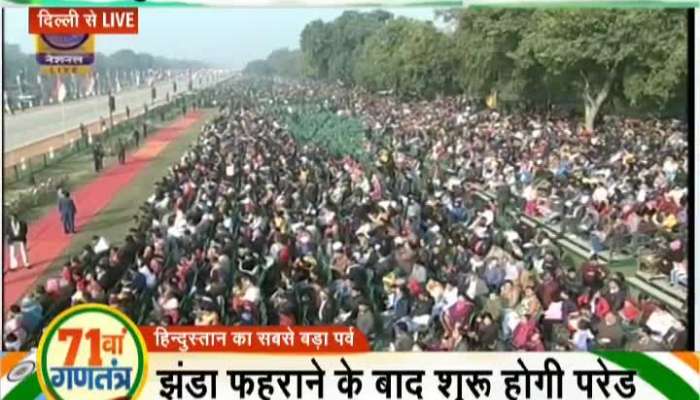 President Ram Nath Kovind along with President of Brazil Jair Bolsonaro arriving at Rajpath for Republic Day celebrations