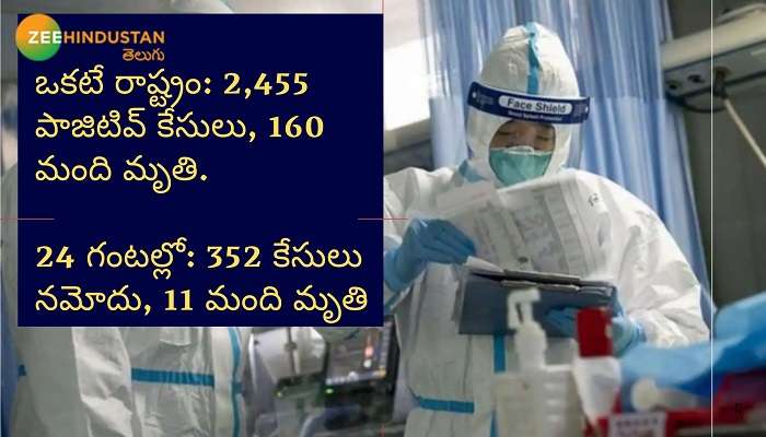 Flash: ఒక్క రాష్ట్రంలోనే 2,455 కరోనా పాజిటివ్ కేసులు, 160 మంది మృతి Flash: ఒక్క రాష్ట్రంలోనే 2,455 కరోనా పాజిటివ్ కేసులు, 160 మంది మృతి