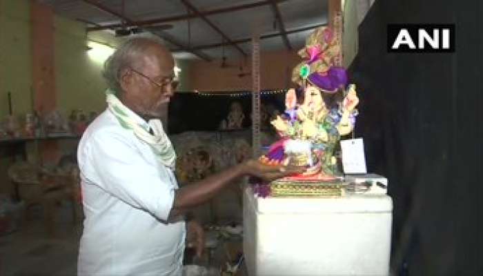 Sanitizer Ganesha idols: గణేష్ విగ్రహాలు కొంటున్నారా ? ఈ శానిటైజర్ గణేషాను చూడండి