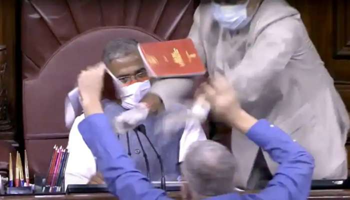 Rajya Sabha Ruckus: 8 మంది రాజ్యసభ సభ్యులపై సస్పెన్షన్ Rajya Sabha Ruckus: 8 మంది రాజ్యసభ సభ్యులపై సస్పెన్షన్