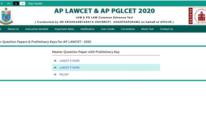 AP LAWCET 2020 Answer Key: ఏపీ లాసెట్‌ 2020 ‘కీ’ తప్పుల తడక