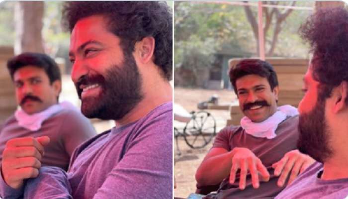 Viral photos: RRR షూటింగ్ స్పాట్‌లో NTR, Ram Charan