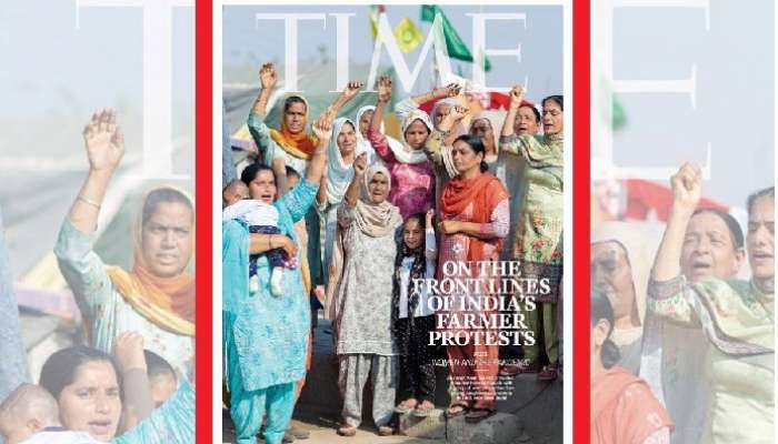 Farmers protest on time magazine: టైమ్ మేగజైన్ పతాక శీర్షికనెక్కిన రైతుల ఆందోళన