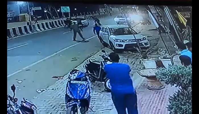 Caught on CCTV: బీజేపి నేత కారుపై పోలీసుల కాల్పులు.. 'హత్యకు కుట్ర' BJP నేత ఆరోపణలు