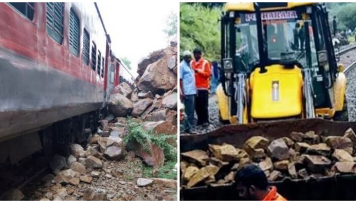 Bengaluru Express: రైలుపై విరిగిపడిన కొండచరియలు...పట్టాలు తప్పిన బెంగళూరు ఎక్స్‌ప్రెస్‌..