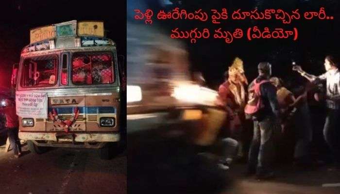 Truck: పెళ్లి ఊరేగింపు పైకి దూసుకొచ్చిన లారీ.. ముగ్గురి మృతి (వీడియో)