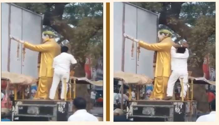 Attempt to destroy NTR statue: దుర్గిలో ఎన్​టీఆర్​ విగ్రహం ధ్వంసానికి యత్నం!