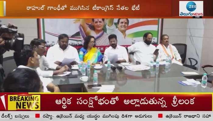 Revanth Reddy and other Telangana congress leaders meets Rahul Gandhi