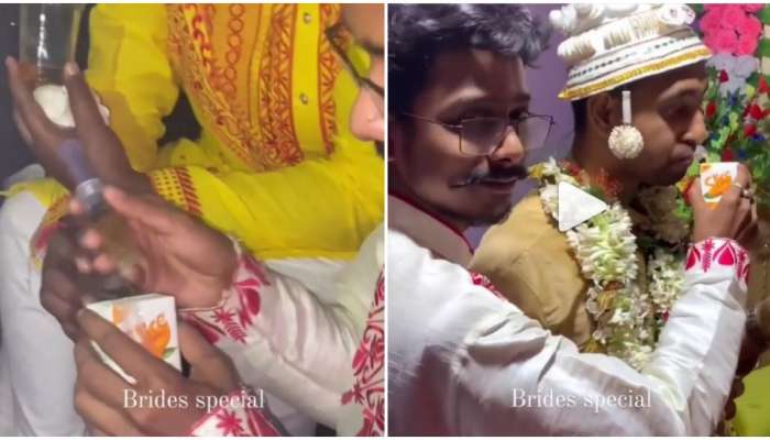 Viral Video: కొత్త జంటపై స్టేజ్‌పైనే ఫ్రాంక్ చేసిన దోస్తులు.. మ్యాంగో జ్యూస్‌లో ఏకంగా..! జాతిరత్నాలు సామీ మీరు